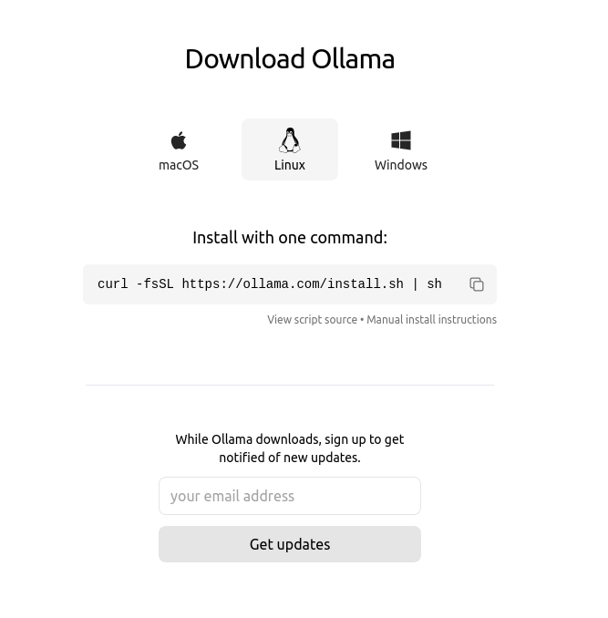 Ollama installation